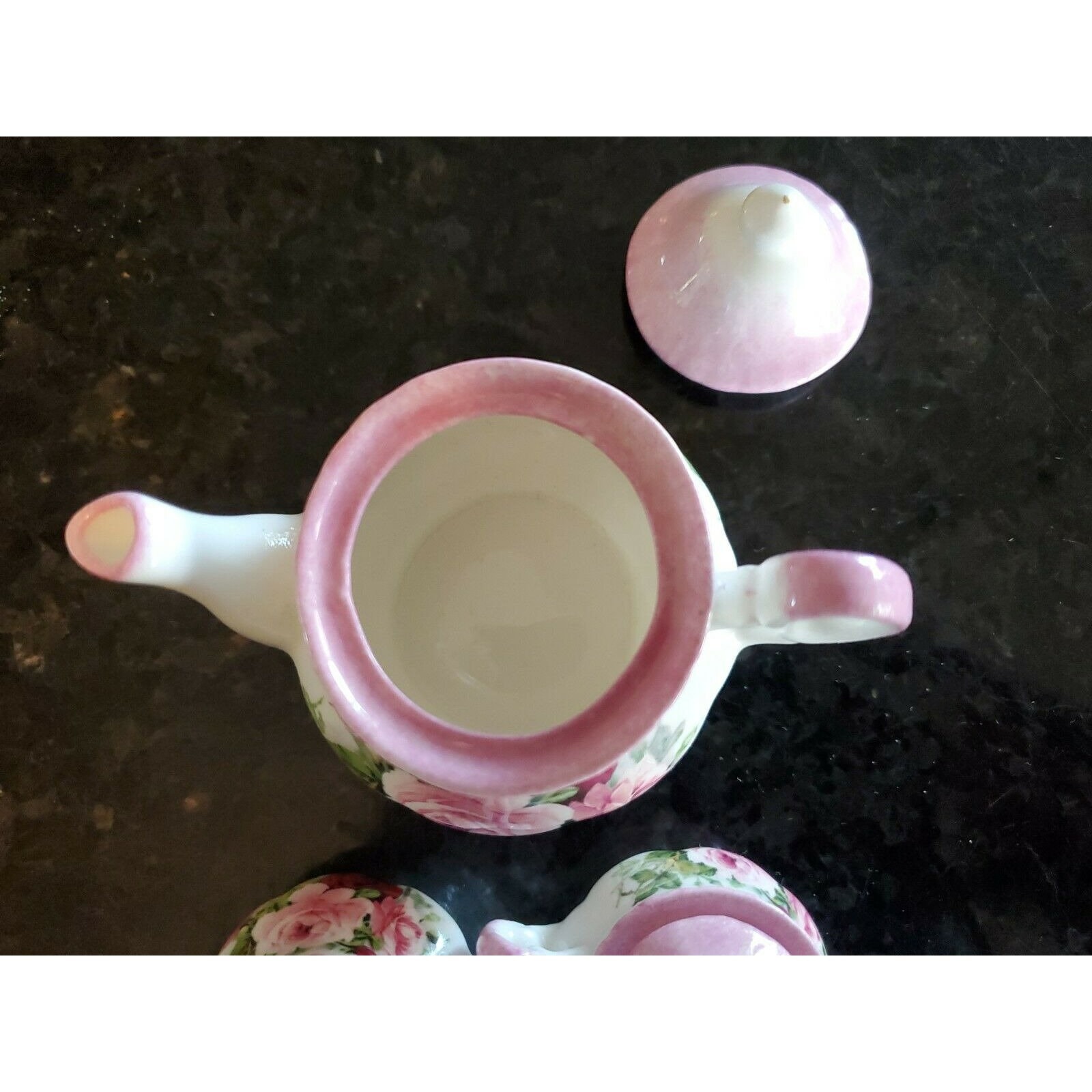 Vintage Allyn Nelson Fine Bone China Miniature Tea Set for Two Made in