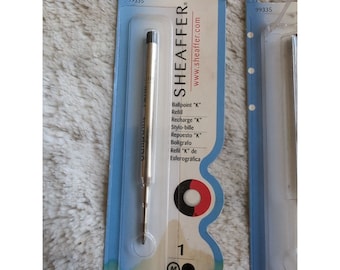8 Vintage Sheaffer Bolígrafo Recarga Negro Tinta de Punto Medio 1 Azul 99335 NOS