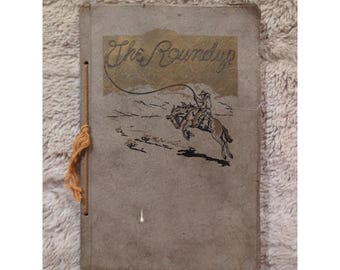 Vtg Mat 1931 Roosevelt High School Des Moines Iowa The Roundup Yearbook SC Tied