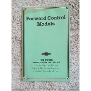 1983 CHEVROLET Forward Control Models vintage original car owners manual