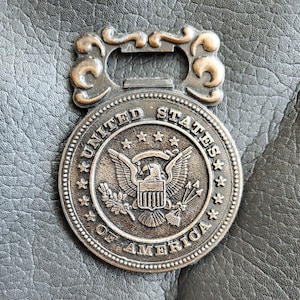 Vintage Texas United State Of America 3D Eagle Metal Bottle Opener Collectible
