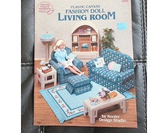 American School of Needlework | 3085 | Plastic Canvas| Fashion Doll Living Room