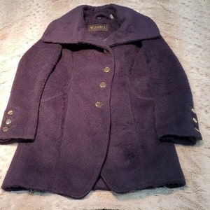 Guess Vintage Navy Single Breasted Wool Blend Long Peacoat Size Small S