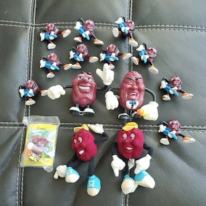 Vintage 1980s California Raisins PVC 2” Figures Lot of 11 - 1987 1988 4 Others