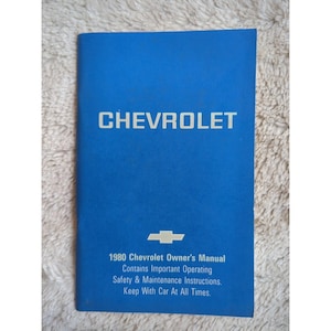 Chevrolet Malibu Classic 1980 – Gebruikershandleiding Gebruikershandleiding Referentieboek voor de operator