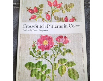 Cross Stitch Patterns in Color English/Danish Version Book Gerda Bengtsson 1974