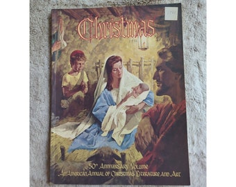 1980 Ein amerikanisches Jahrbuch über Weihnachtsliteratur und Kunst Randolph E Haugan Vtg