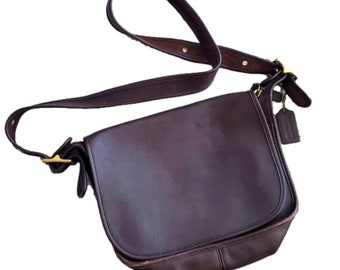 Vintage Coach Patricia's Legacy Back Dark Brown Leather