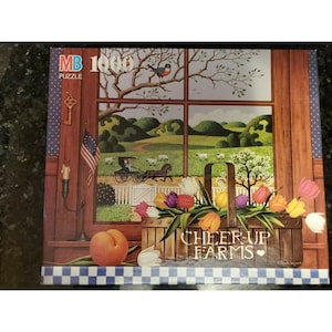 MB Charles Wysockis Americana 1000 Piece Puzzle - Cheer Up Farms 4679-27