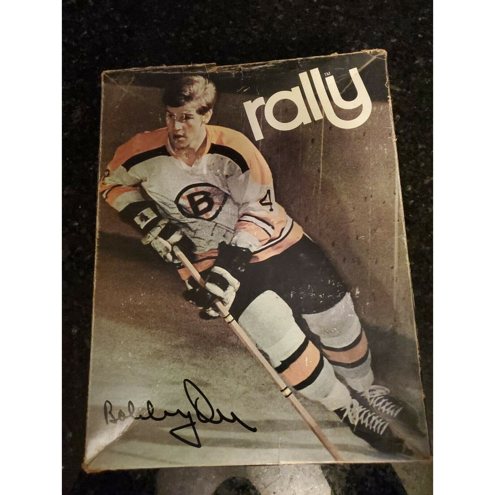 1970 NHL Bobby Orr Rally Hockey Skates Boston Bruins Signature w