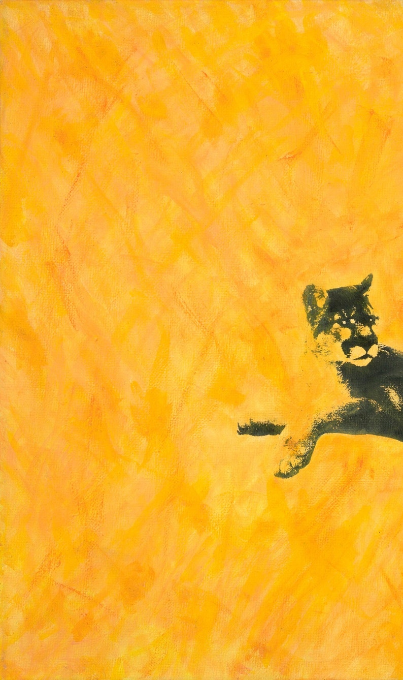 Courage Cougar Screen Print Etsy Canada