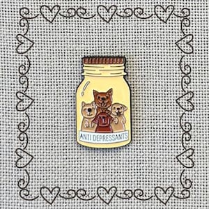 Jar of Puppies | Needle Minder | Needle Nanny | Cross Stitch | Embroidery | Sewing Notions | Valentine's Day | Dogs | Puppies