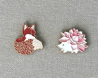Fox Needle Minder | Hedgehog Needle Minder | Needle Nanny | Magnetic Needle Minder | Cross Stitch | Embroidery | Woodland Animals