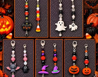Tirazip / Portachiavi per forbici / Ciondolo per borsa / Accessori per cucito / Halloween / Punto croce / Ricamo ad ago
