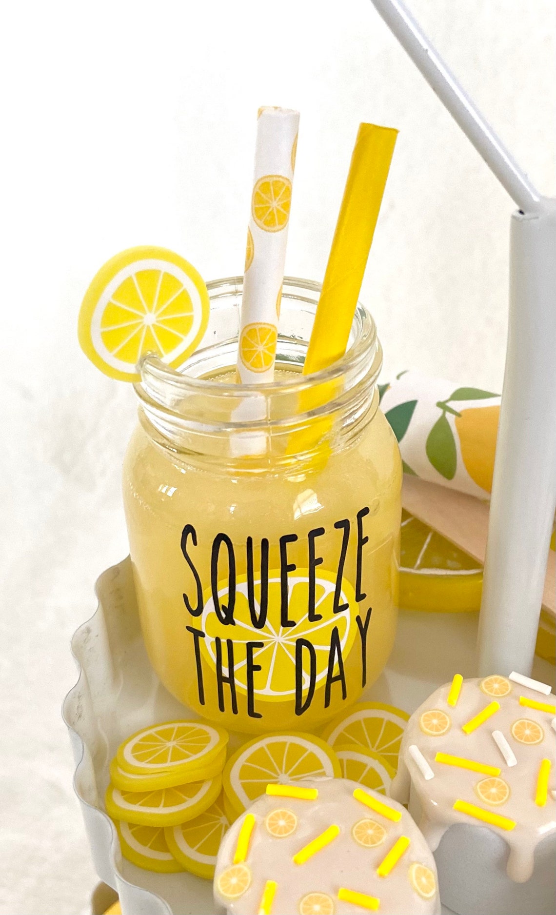 Mini Lemonade Mason Jar Lemonade Decor Tiered Tray Decor Etsy