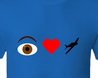 I Heart Planes T-Shirt For Pilots | Eye Heart Airplanes