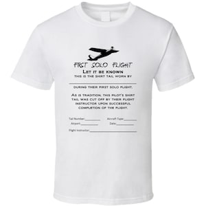 Pilot First Solo Flight T-Shirt | Toll als Andenken oder Momento!