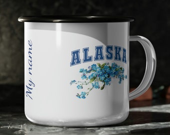 Alaska - Forget-me-not - Enamel Camp Cup - Custom mug