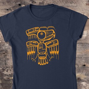Haida Art Tlingit Eagle Ladies Shirt - Indigenous Shirt - Women&#39;s Tee
