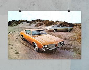 1972 Oldsmobile Cutlass Matte Horizontal Poster Sensaria Formato 3:2