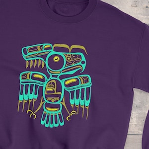 Haida Indigenous Art Eagle Sweater - Native Tlingit Sweatshirt