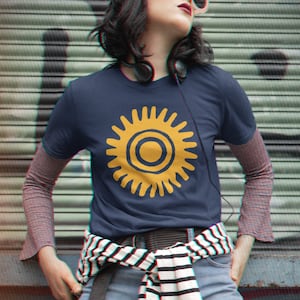 Mayan Flower Shirt. Mesoamerican Art Jersey Tee