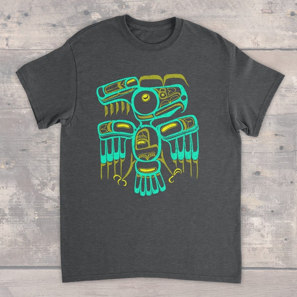 Haida Tlingit Art Eagle Shirt - Indigenous Native Heavy Cotton Classic Shirt