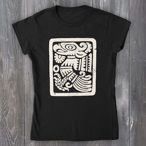 Ancient Mexican Framed Eagle Shirt. Mesoamerican Cuauhtli from Mexico City Women&#39;s Softstyle Tee