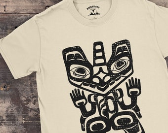 Haida Bear Native Art Shirt. Spirit Animal Tlingit Northwest Coast Unisex Softstyle Tee