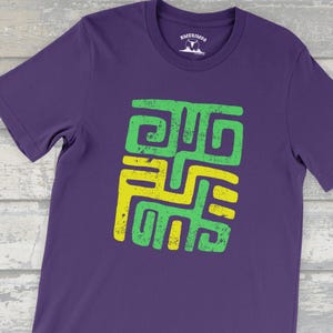 Mesoamerican art tshirt Mayan short sleeve shirt Mesoamerican Pre Columbian abstract design Mexican Azteca t-shirt