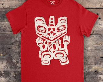 Haida Art Bear Native American Shirt. Bear Totem Spirit Animal Tlingit Pacific Northwest Alaskan Art Classic Unisex Heavy Cotton Tee
