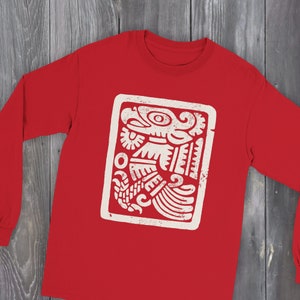Mesoamerican Framed Eagle Shirt. Ancient Cuauhtli from Mexico City Ultra Cotton Long Sleeve Tee