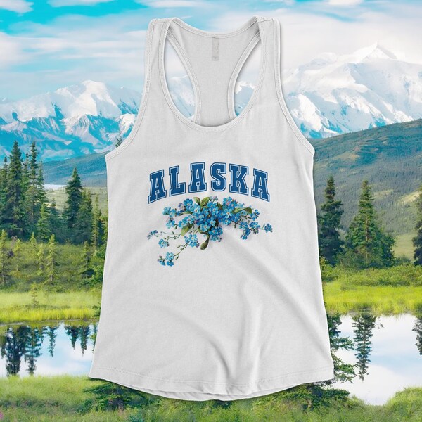 Forget Me Not Alaska Tank - Forget-Me-Not Alaska State Flower - Forget Me Nots