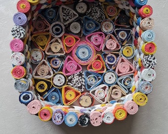 Recycled Quilled Paper Magazine Bowl