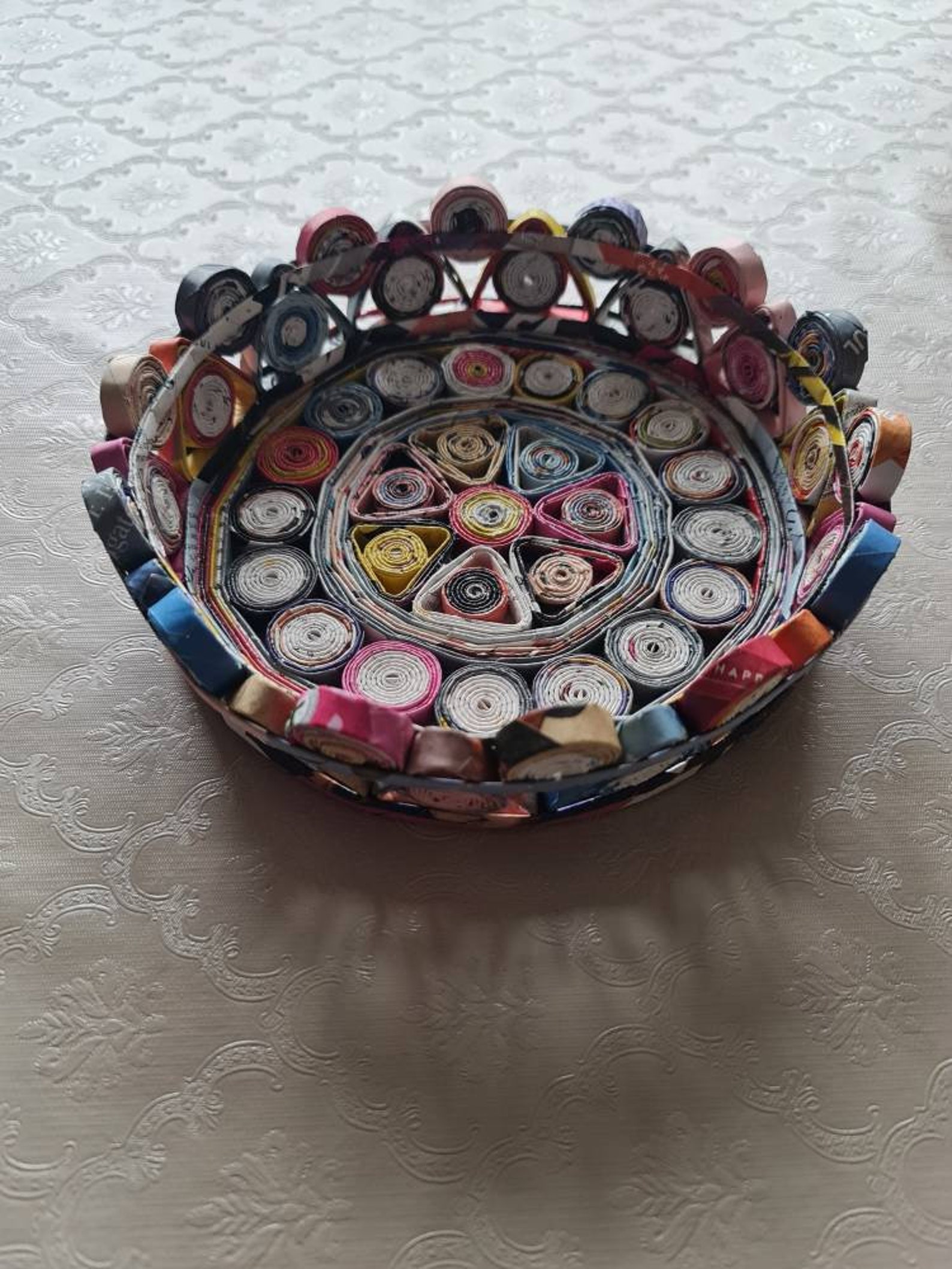 Decorative Paper Magazine Quilled Bowl Etsy Ireland