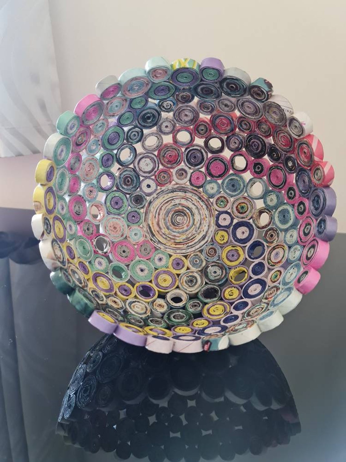 Recycled Magazine Paper Basket Etsy