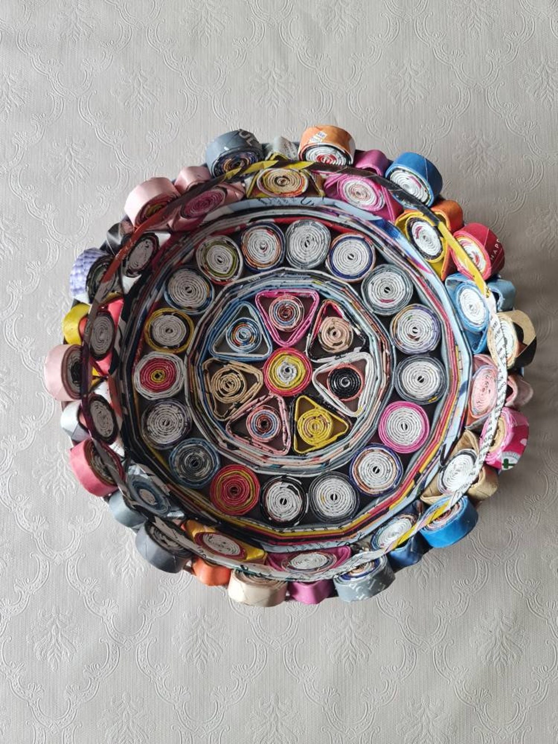 Decorative Paper Magazine Quilled Bowl Etsy Ireland
