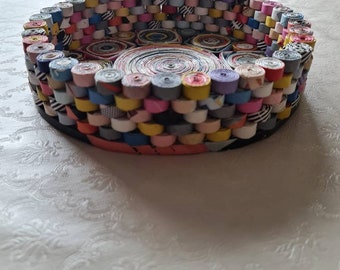 Recycled Paper Magazine Quilled Bowl