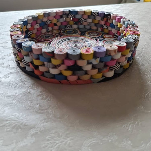 Recycled Paper Magazine Quilled Bowl