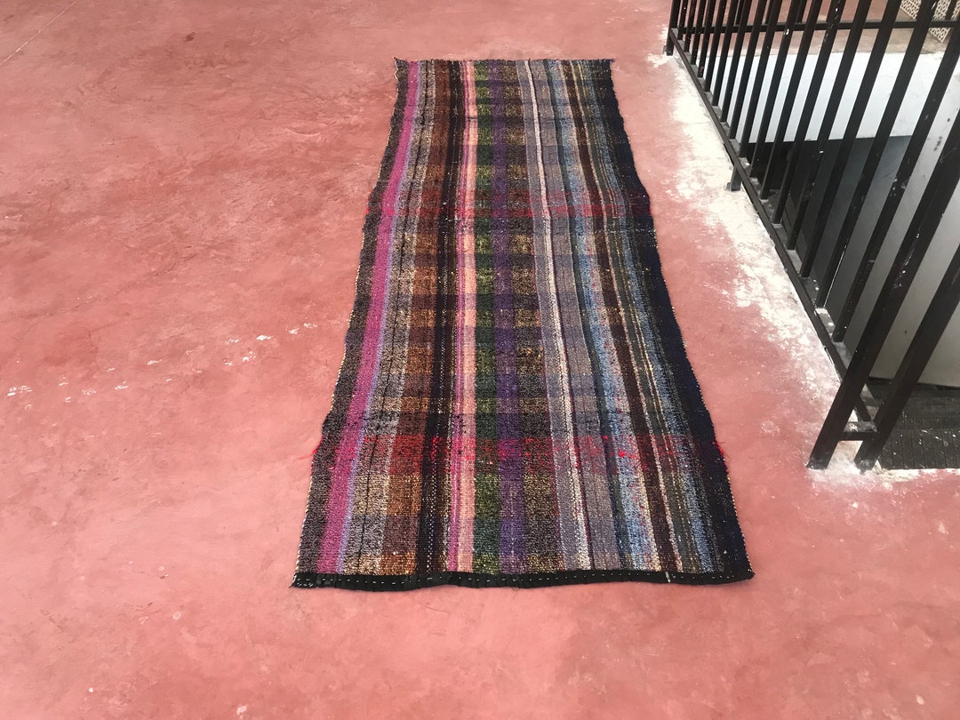 Kilim Runner Rug, Bohemian Carpet, 2.7x8.2 Feet, Turkish Runner Rug