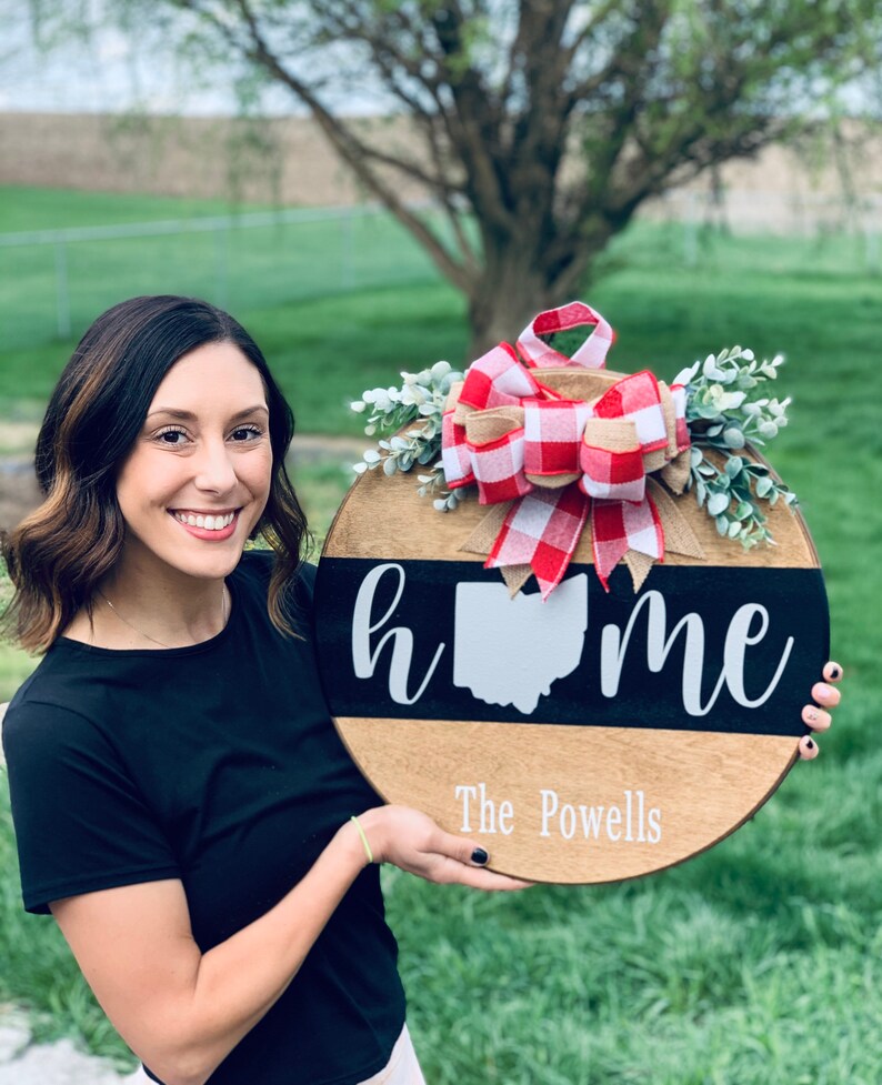 Home Door Hanger Ohio Door Hanger State Door Hanger All Etsy