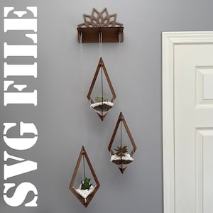 Hanging Diamond Planter - Laser Cut SVG Files