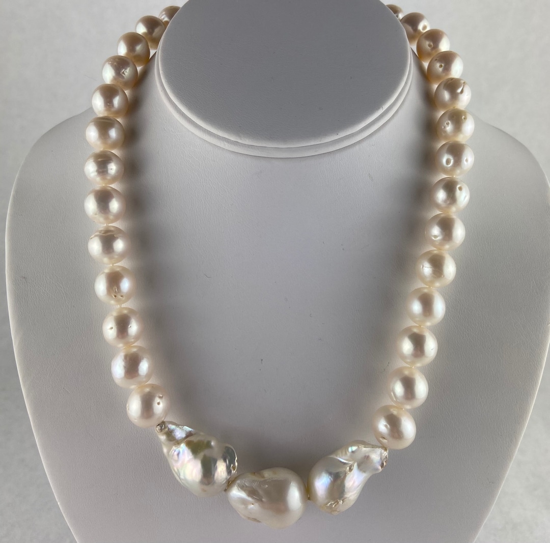 【BLACKPURPLE】[silver925] Little Ball Freshwater Pearl NC Natural 4-5mm Black Freshwater Baroque Pearl Necklace 14-36