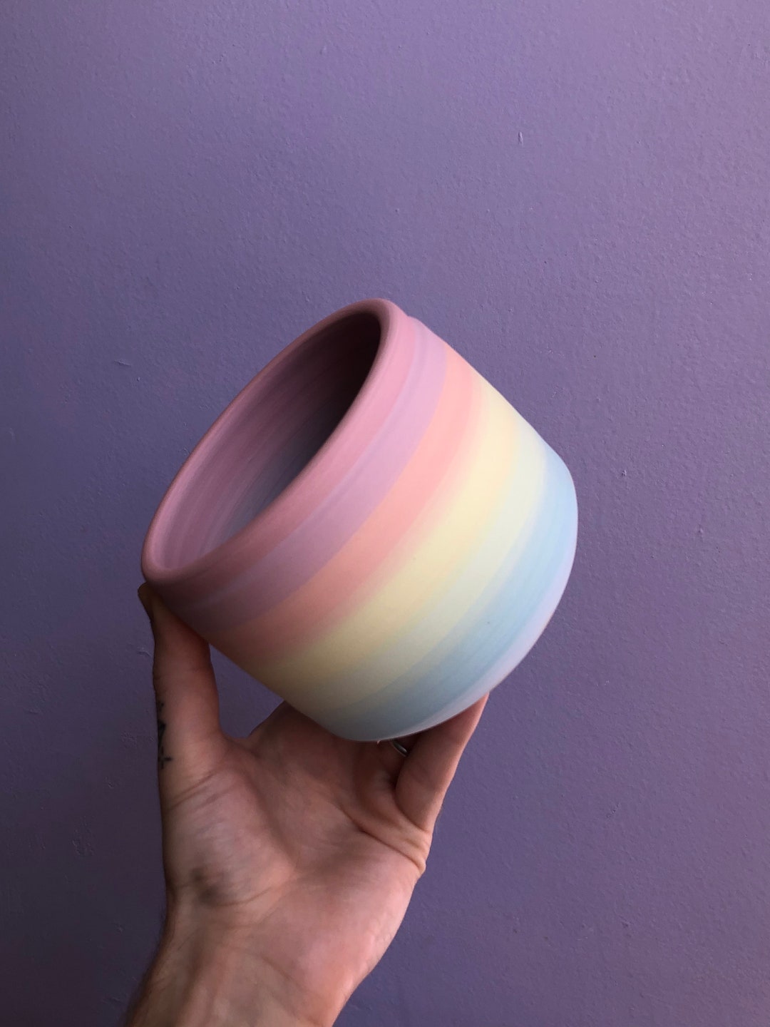 4'' Rainbow Bisque Planter PREORDER Etsy