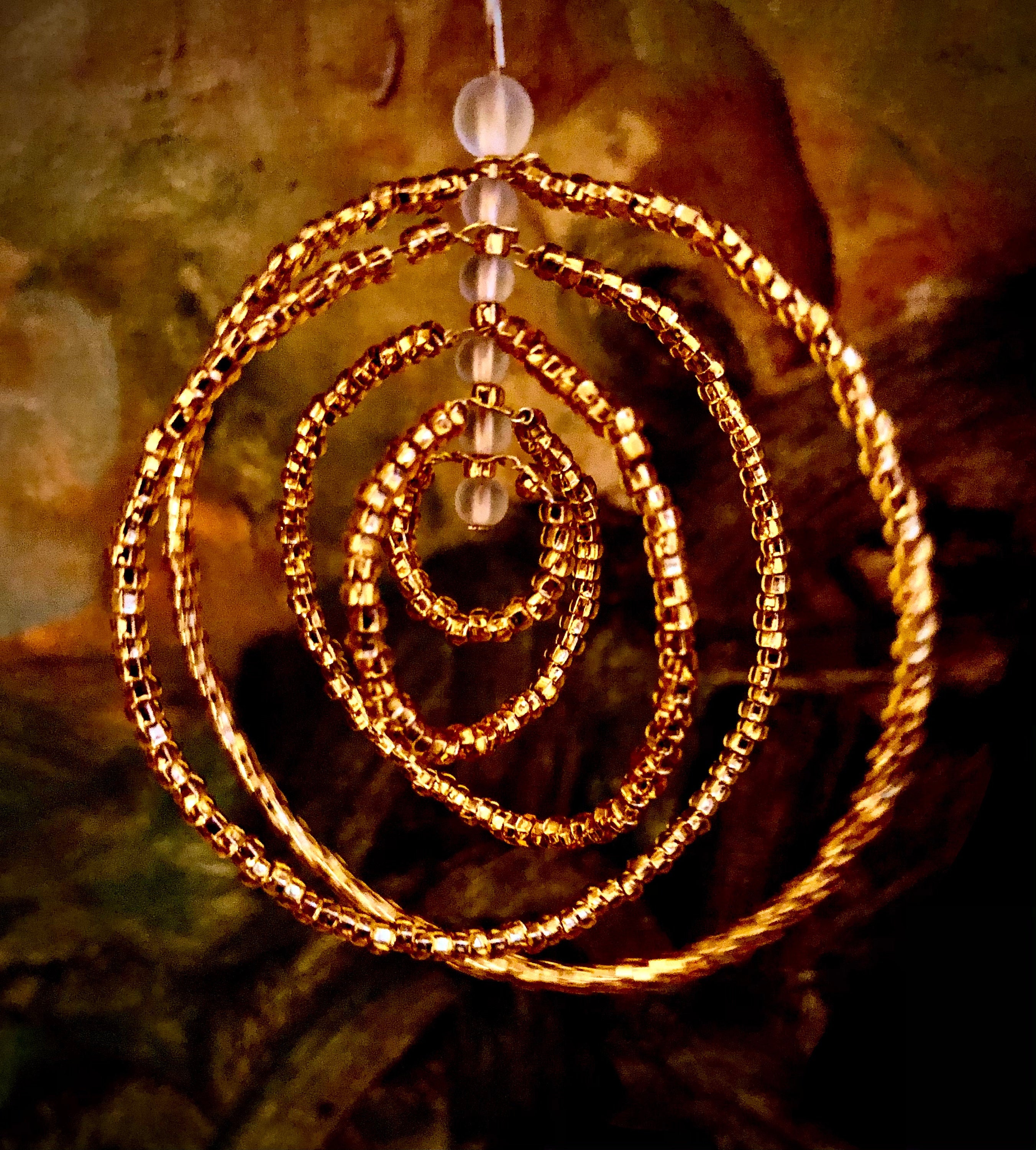 Five Golden Rings Mobile Ornament Etsy
