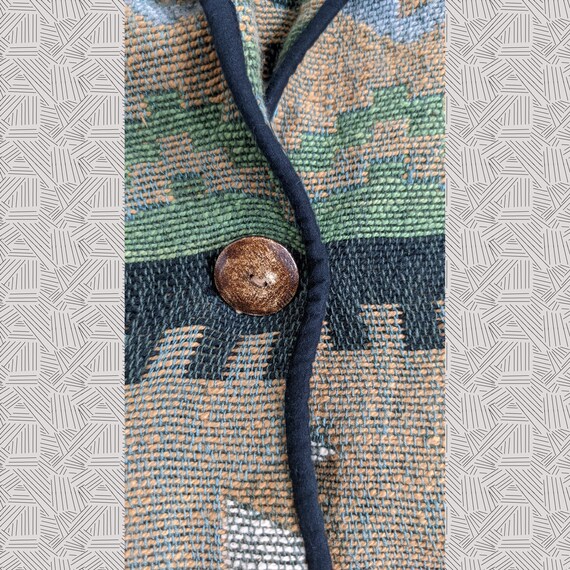 Abstract Geometric Southwest Pattern Woven Crop J… - image 5