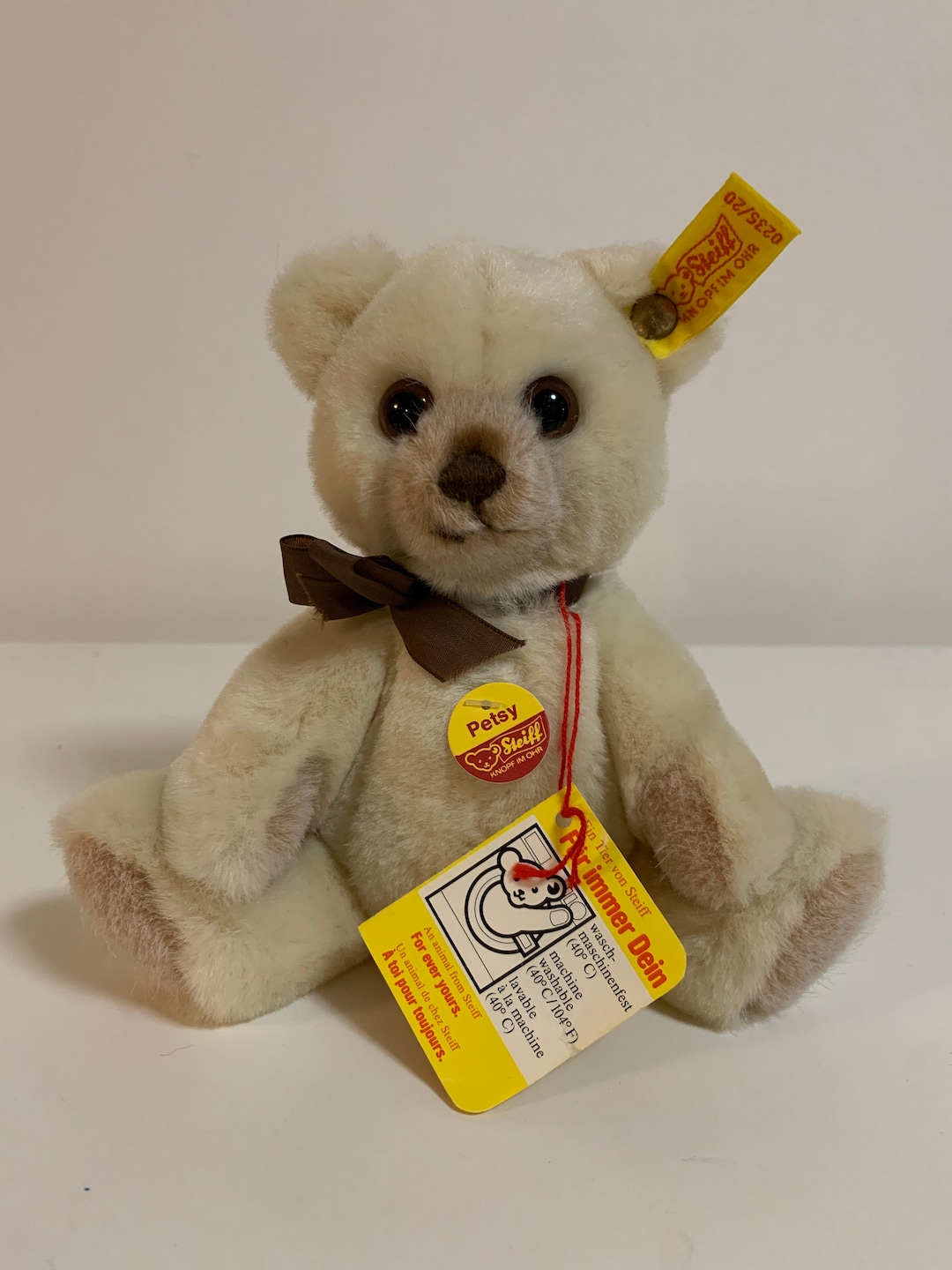 Steiff Petsy Bear, Vintage 1980s, Jointed Teddy Bear, Model 0235/20 - Etsy