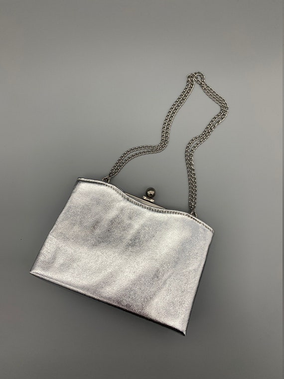 Harry Levine HL USA Vintage Silver Lame Purse Vintage Evening Bag 1960s Etsy