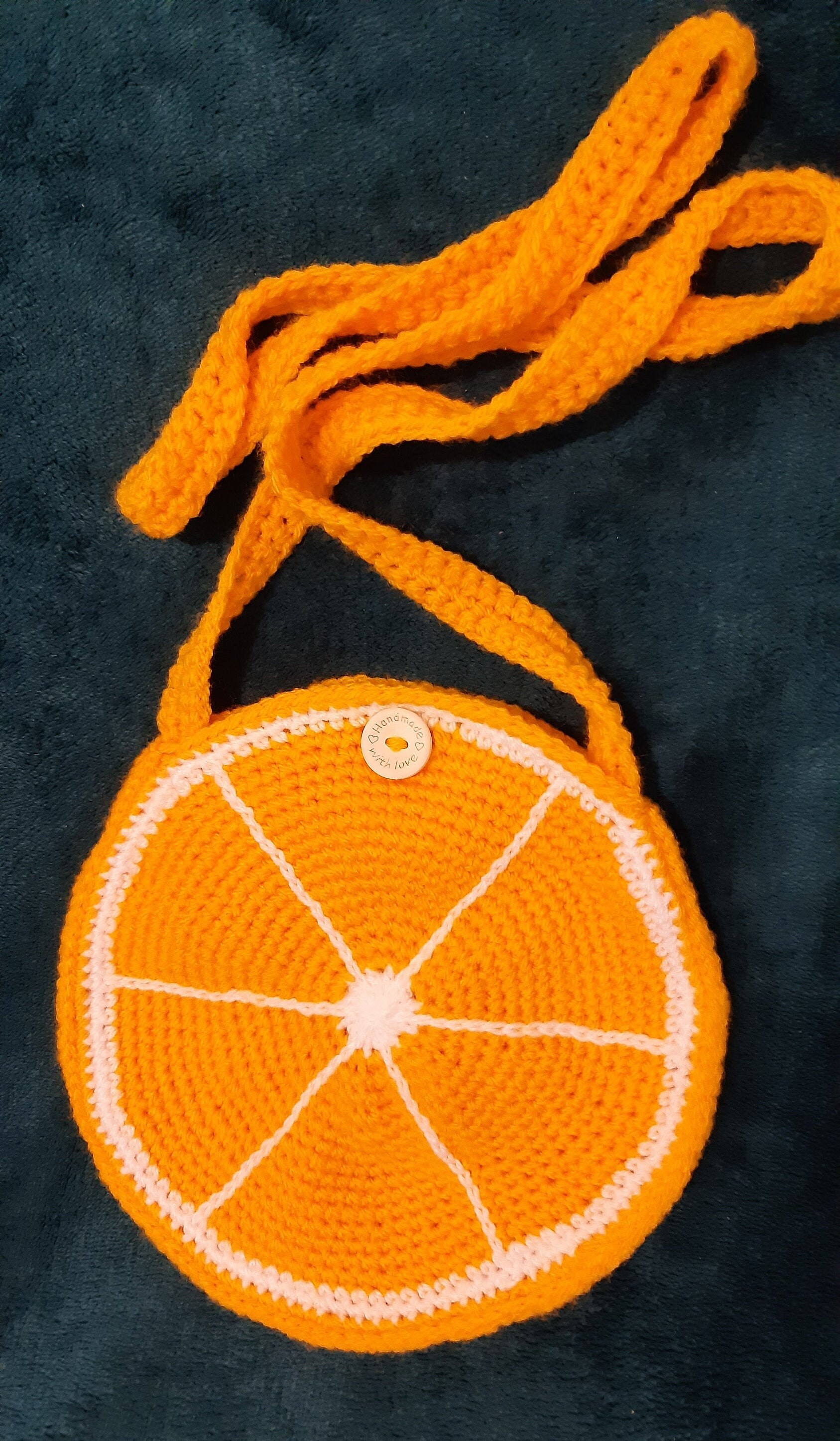 Handmade Orange Fruit Bag Unique crochet summer satchel Etsy