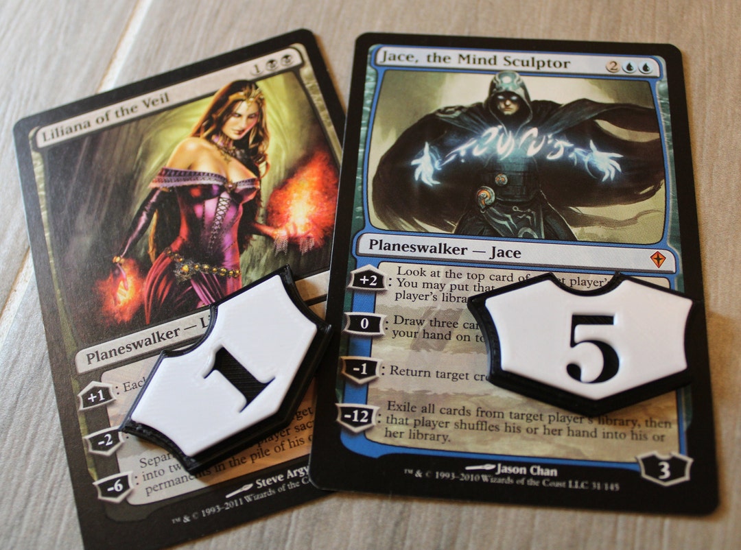 Planeswalker Loyalty Counters Magic the Gathering Stackable Tokens Etsy